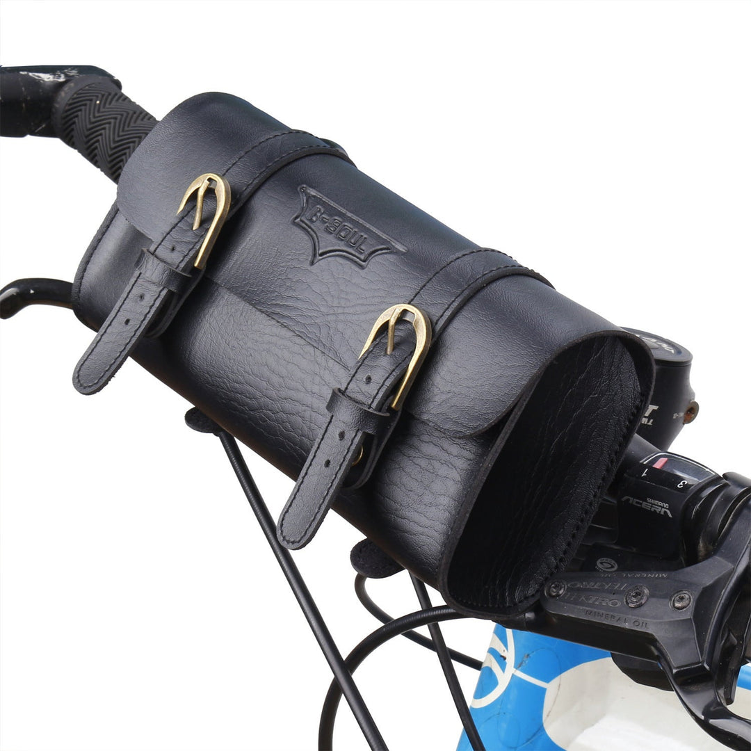 Vintage Leather Tool Roll Bike Handlebar Bag Kalsten