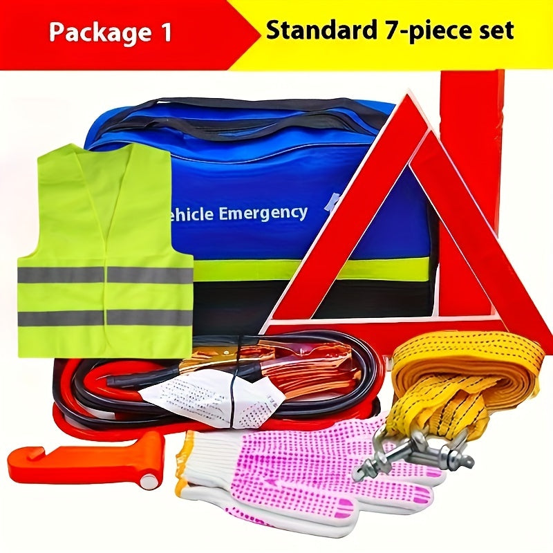 Car Emergency Kit – Complete Safety Set with Warning Triangle, Jump Cables and Safety Vest | Kalsten