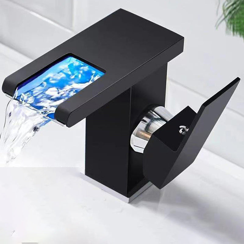Modern Brass Faucet – LED Waterfall Mixer Valve