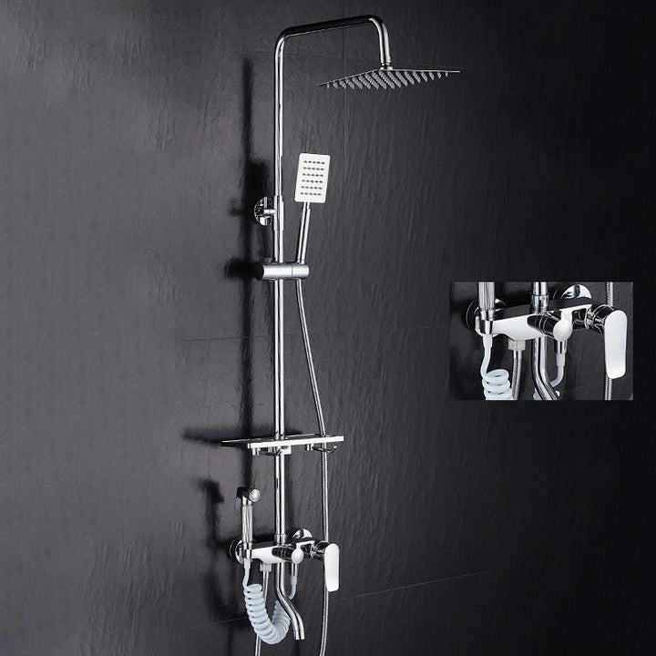 Kalsten | Modern adjustable water flow shower faucet shower arm shower system on the wall