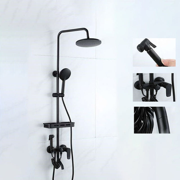 Kalsten | Modern adjustable water flow shower faucet shower arm shower system on the wall