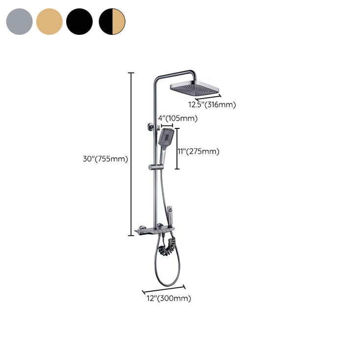 Kalsten | Modern adjustable water flow shower faucet shower arm shower system on the wall