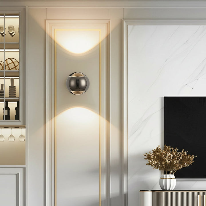 LED Wall Washer Sconce | Round Up Down Aluminum 7W 10cm / 4in Modern Art Gallery Light | Kalsten