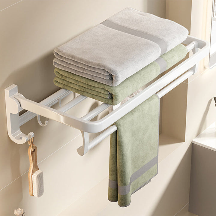 Kalsten | Modern Bathroom Hardware Set Towel Bar White Bath Shelf Bathroom Hardware Set