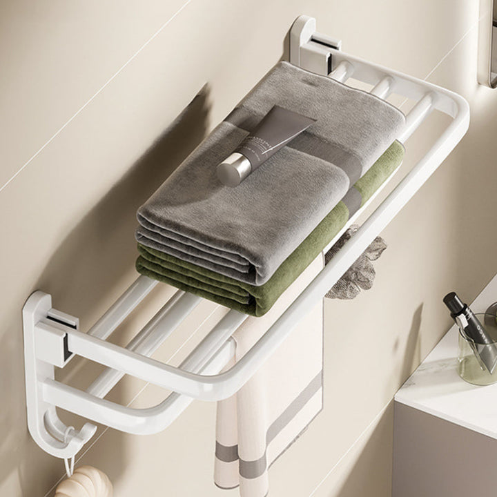 Kalsten | Modern Bathroom Hardware Set Towel Bar White Bath Shelf Bathroom Hardware Set