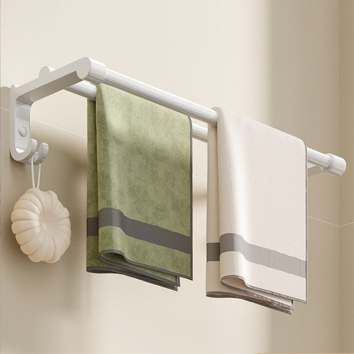 Kalsten | Modern Bathroom Hardware Set Towel Bar White Bath Shelf Bathroom Hardware Set