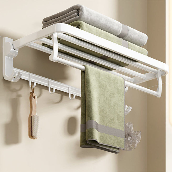 Kalsten | Modern Bathroom Hardware Set Towel Bar White Bath Shelf Bathroom Hardware Set