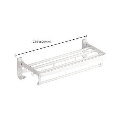 Kalsten | Modern Bathroom Hardware Set Towel Bar White Bath Shelf Bathroom Hardware Set