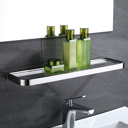 BowLift | Polished Chrome Modern Bathroom Accessory Set made of Stainless Steel Towel Holder/Soap Dish