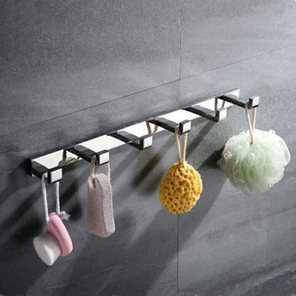 BowLift | Polished Chrome Modern Bathroom Accessory Set made of Stainless Steel Towel Holder/Soap Dish