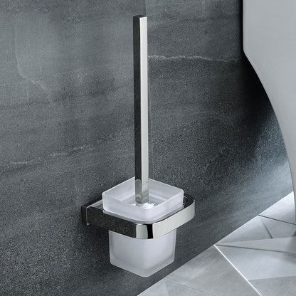 BowLift | Polished Chrome Modern Bathroom Accessory Set made of Stainless Steel Towel Holder/Soap Dish