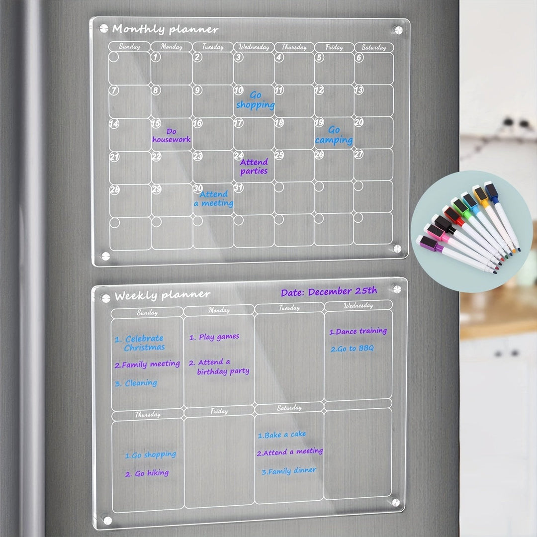 Reusable Magnetic Fridge Planner
