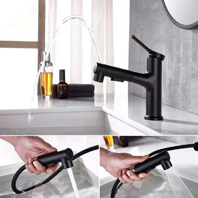 Kalsten | Contemporary Sink Faucet Plian Low Arc Center-Set Bathroom Faucet