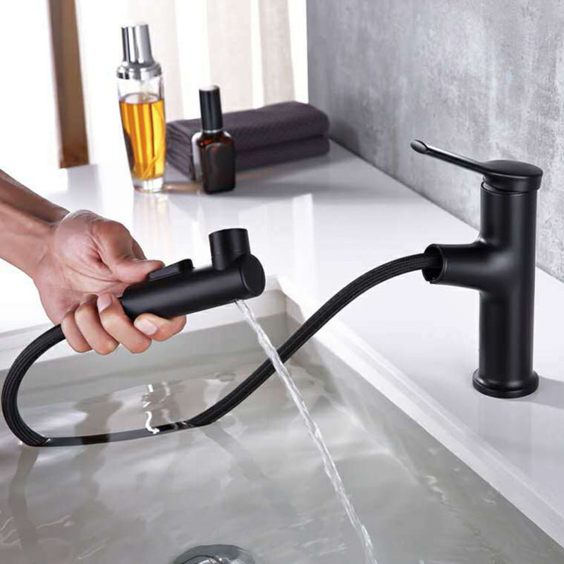 Kalsten | Contemporary Sink Faucet Plian Low Arc Center-Set Bathroom Faucet