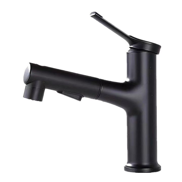 Kalsten | Contemporary Sink Faucet Plian Low Arc Center-Set Bathroom Faucet