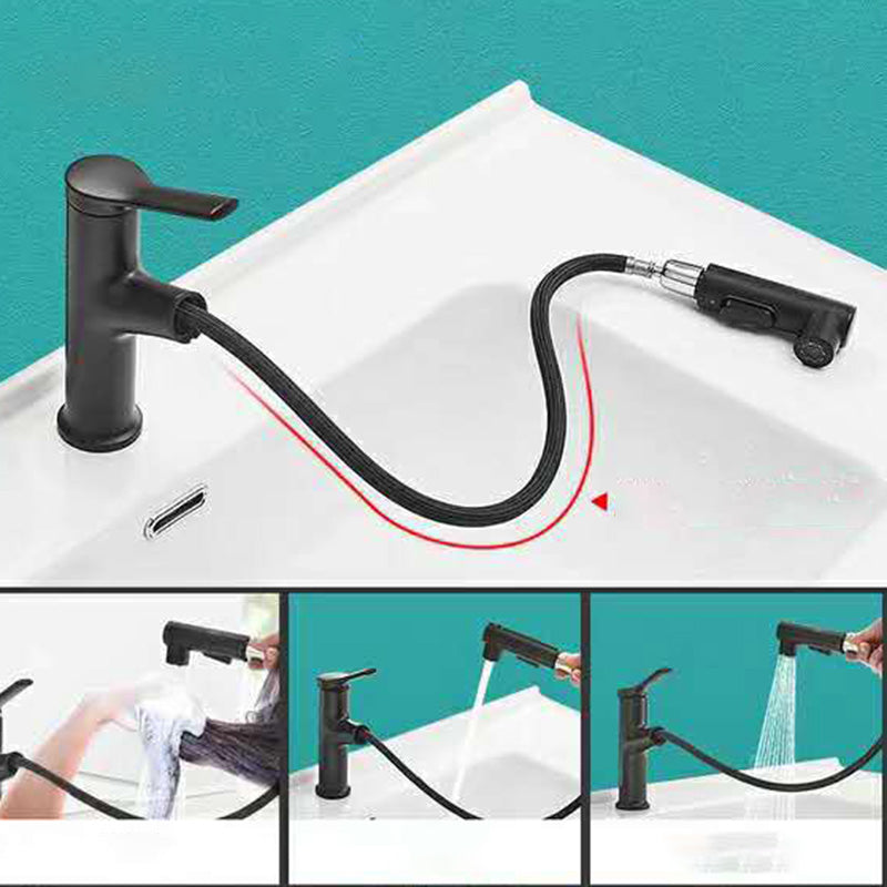 Kalsten | Contemporary Sink Faucet Plian Low Arc Center-Set Bathroom Faucet