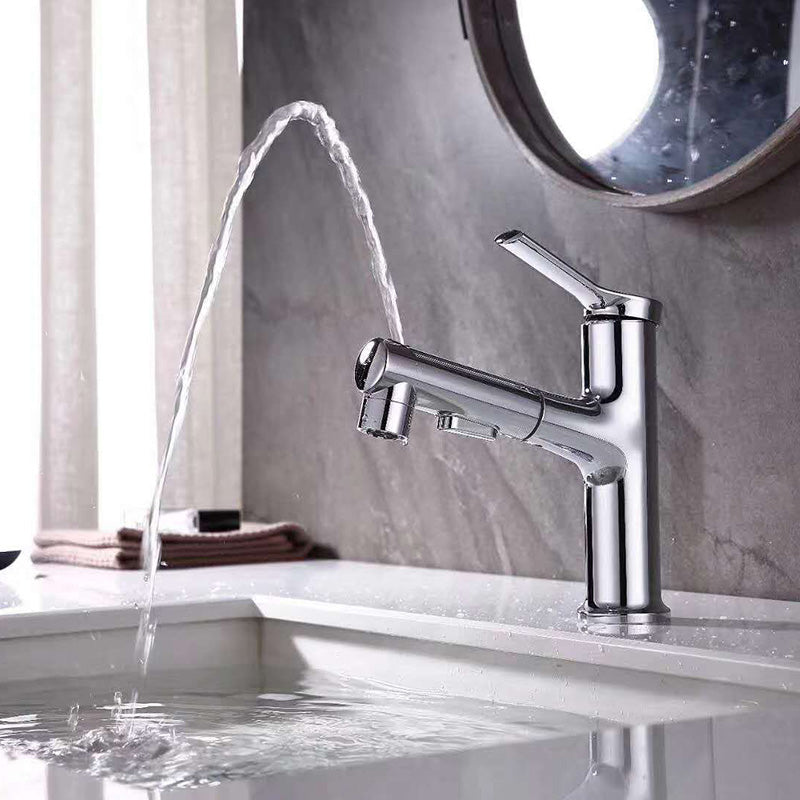 Kalsten | Contemporary Sink Faucet Plian Low Arc Center-Set Bathroom Faucet