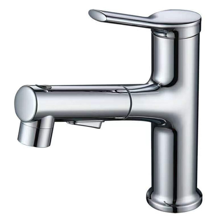 Kalsten | Contemporary Sink Faucet Plian Low Arc Center-Set Bathroom Faucet