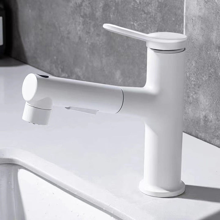 Kalsten | Contemporary Sink Faucet Plian Low Arc Center-Set Bathroom Faucet