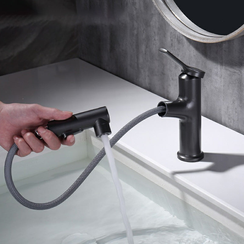 Kalsten | Contemporary Sink Faucet Plian Low Arc Center-Set Bathroom Faucet