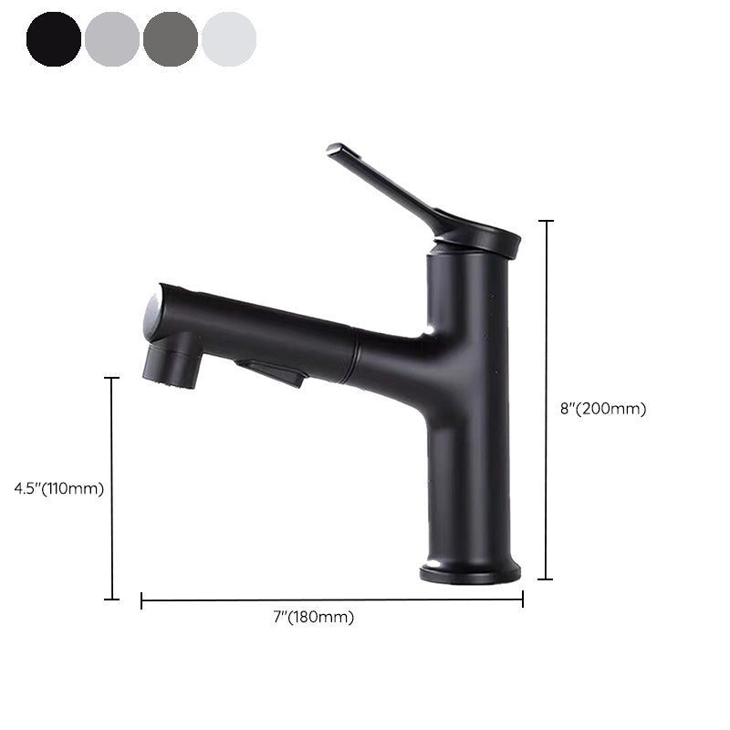 Kalsten | Contemporary Sink Faucet Plian Low Arc Center-Set Bathroom Faucet