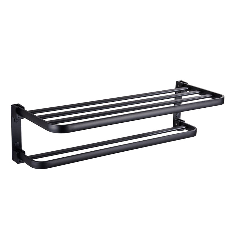 Kalsten | Modern Bathroom Accessory Set Matte Black/Grey Bathroom Shelf/Towel Holder & Paper Holder