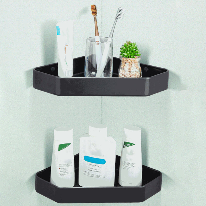 Kalsten | Modern Bathroom Accessory Set Matte Black/Grey Bathroom Shelf/Towel Holder & Paper Holder