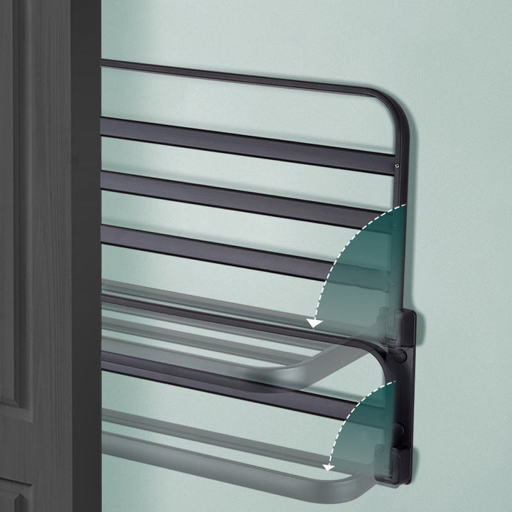 Kalsten | Modern Bathroom Accessory Set Matte Black/Grey Bathroom Shelf/Towel Holder & Paper Holder