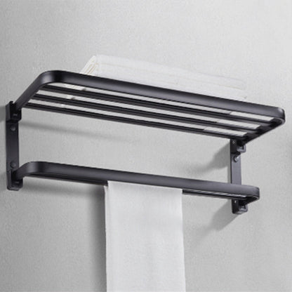 Modern Bathroom Accessory Set Matt Black/Grey Bathroom Shelf/Towel Holder & Paper Holder