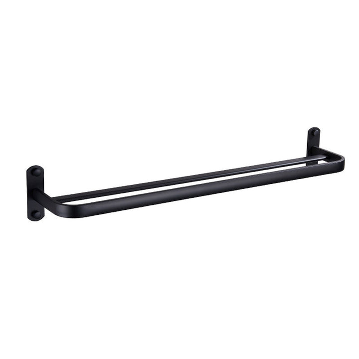 Kalsten | Modern Bathroom Accessory Set Matte Black/Grey Bathroom Shelf/Towel Holder & Paper Holder