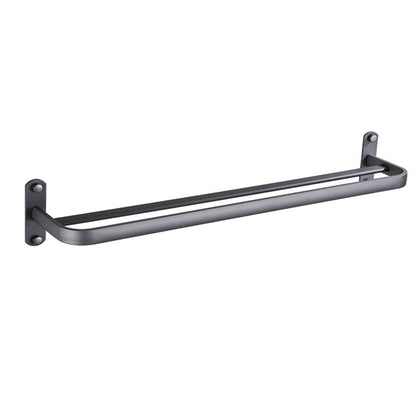 Modern Bathroom Accessory Set Matt Black/Grey Bathroom Shelf/Towel Holder & Paper Holder