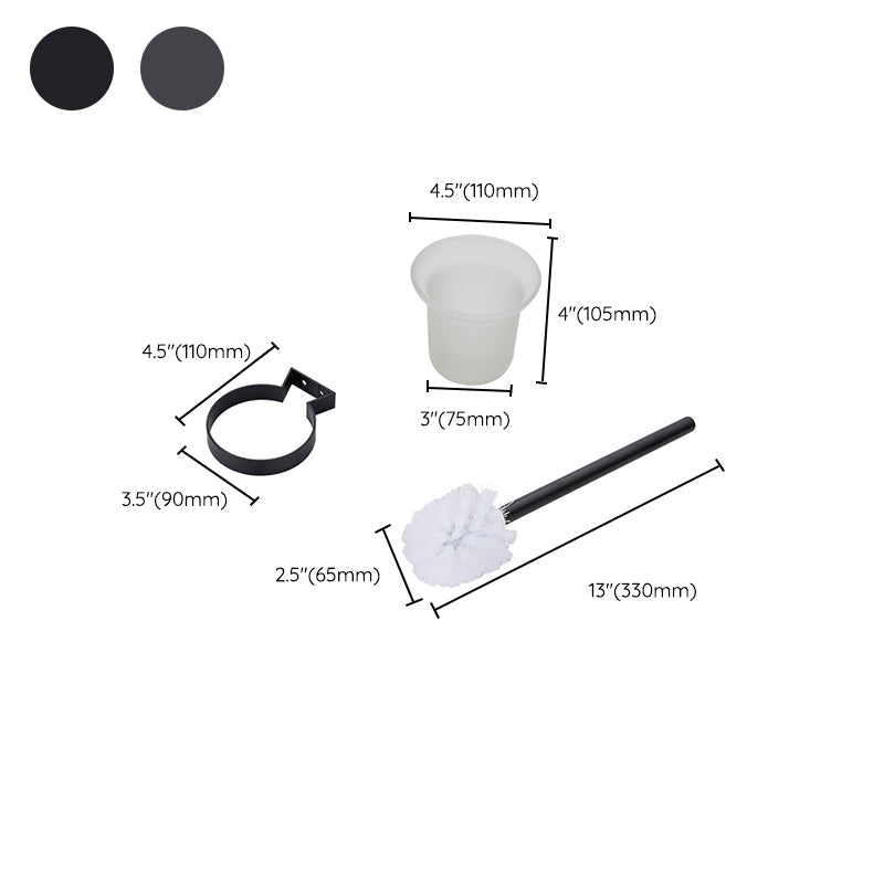 Kalsten | Modern Bathroom Accessory Set Matte Black/Grey Bathroom Shelf/Towel Holder & Paper Holder