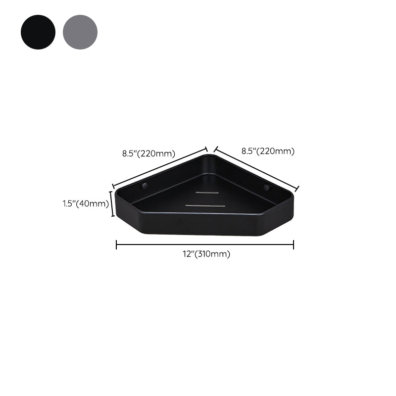 Kalsten | Modern Bathroom Accessory Set Matte Black/Grey Bathroom Shelf/Towel Holder & Paper Holder