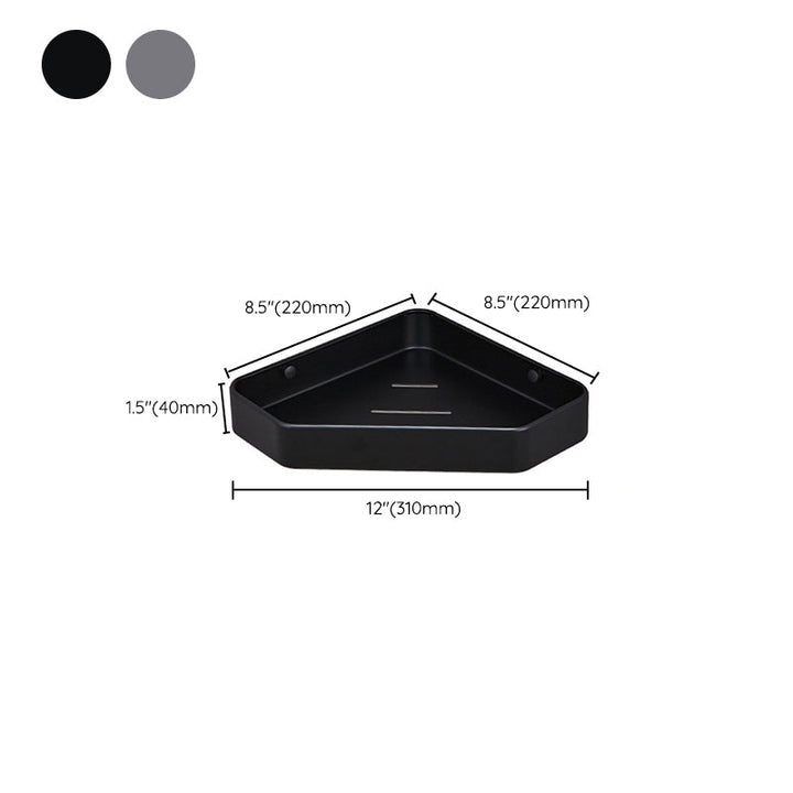 Kalsten | Modern Bathroom Accessory Set Matte Black/Grey Bathroom Shelf/Towel Holder & Paper Holder