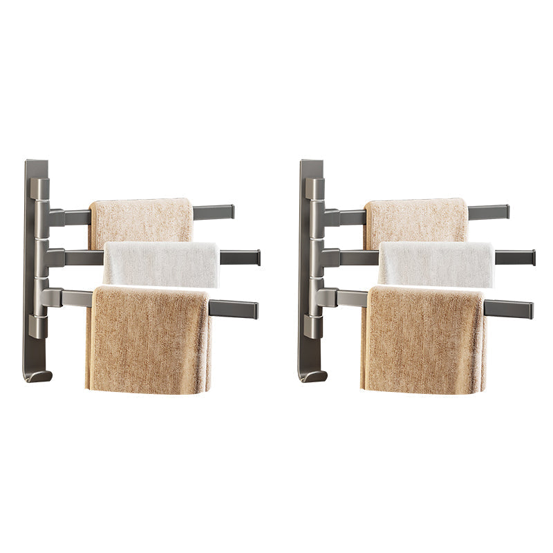 Kalsten | Contemporary Gray Bathroom Accessory Set Aluminium Towel Holder