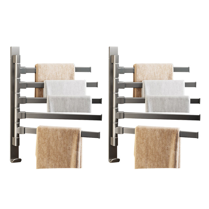 Kalsten | Contemporary Gray Bathroom Accessory Set Aluminium Towel Holder