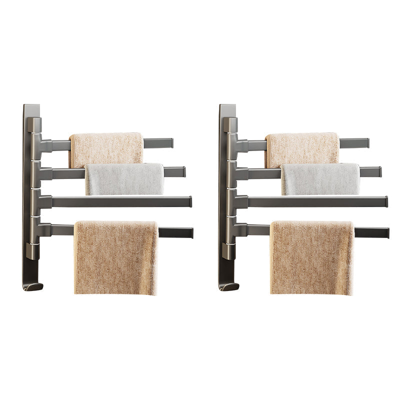 Kalsten | Contemporary Gray Bathroom Accessory Set Aluminium Towel Holder