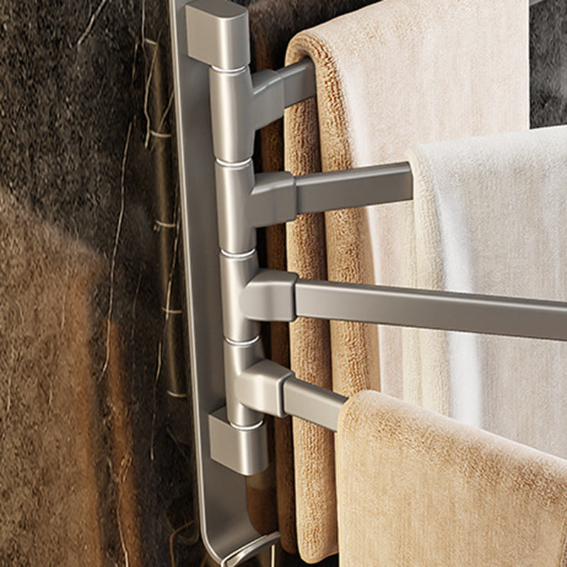 Kalsten | Contemporary Gray Bathroom Accessory Set Aluminium Towel Holder