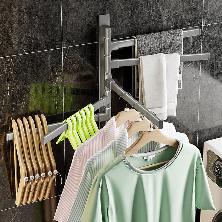 Kalsten | Contemporary Gray Bathroom Accessory Set Aluminium Towel Holder