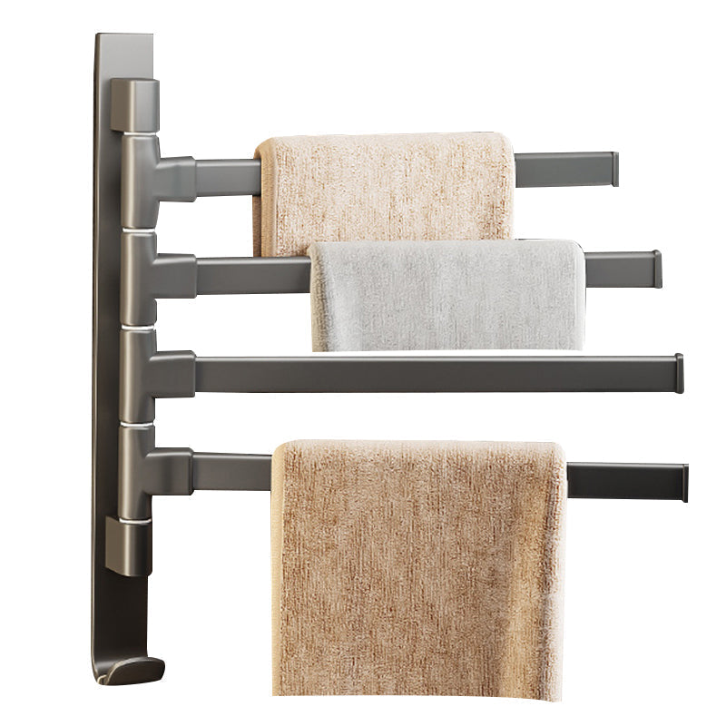 Kalsten | Contemporary Gray Bathroom Accessory Set Aluminium Towel Holder