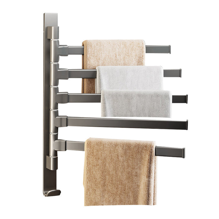 Kalsten | Contemporary Gray Bathroom Accessory Set Aluminium Towel Holder
