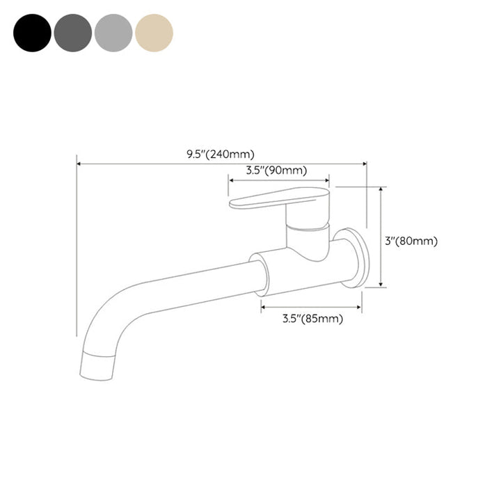 Modern Wall-Mounted Bathroom Mixer Tap