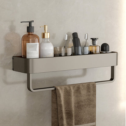 Skanto | Modern Aluminum Bathroom Accessory Set Gray Bathroom Shelf System