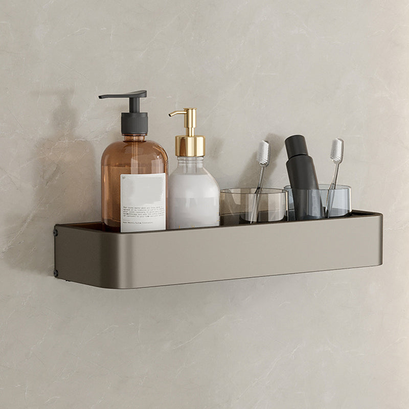 Kalsten | Contemporary Aluminum Bathroom Accessory Set Gray Bath Shelf