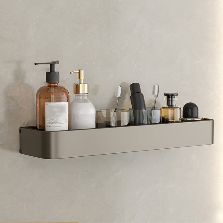 Kalsten | Contemporary Aluminum Bathroom Accessory Set Gray Bath Shelf
