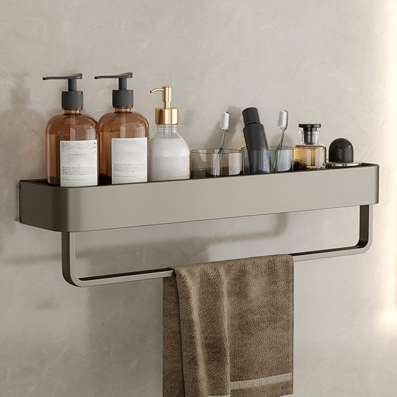 Kalsten | Contemporary Aluminum Bathroom Accessory Set Gray Bath Shelf