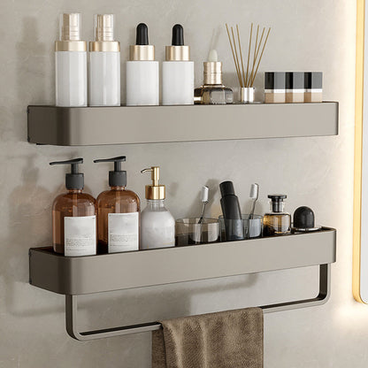 Skanto | Modern Aluminum Bathroom Accessory Set Gray Bathroom Shelf System