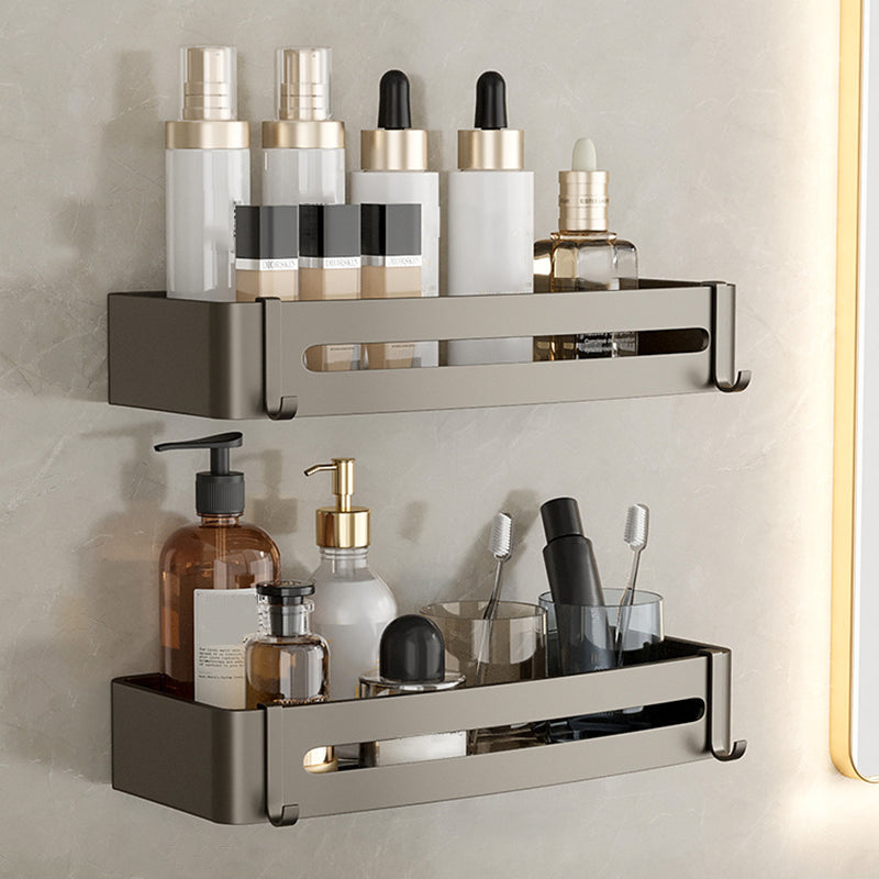 Skanto | Modern Aluminum Bathroom Accessory Set Gray Bathroom Shelf System