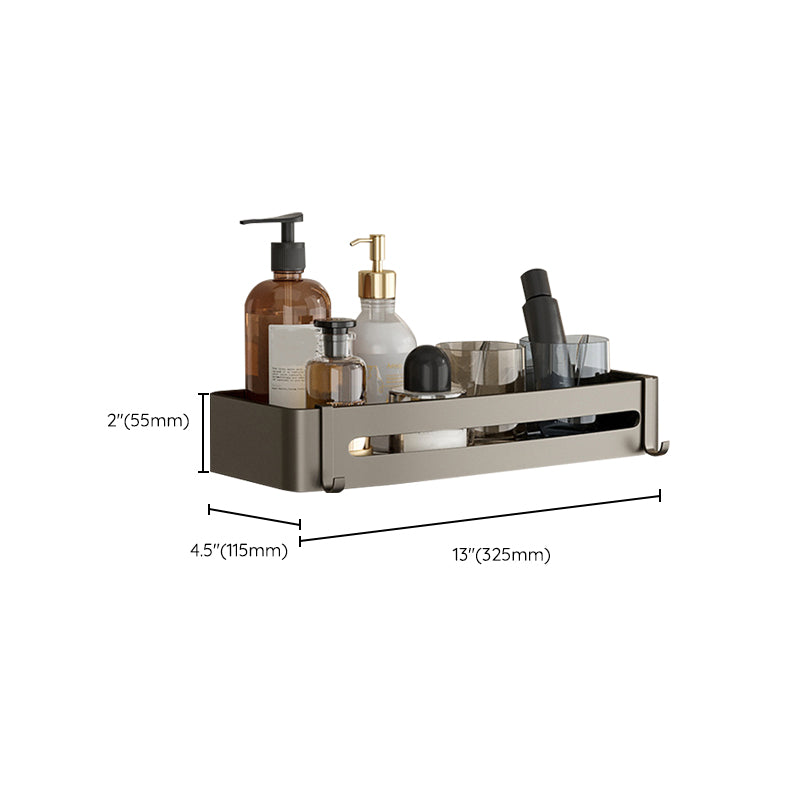 Skanto | Modern Aluminum Bathroom Accessory Set Gray Bathroom Shelf System