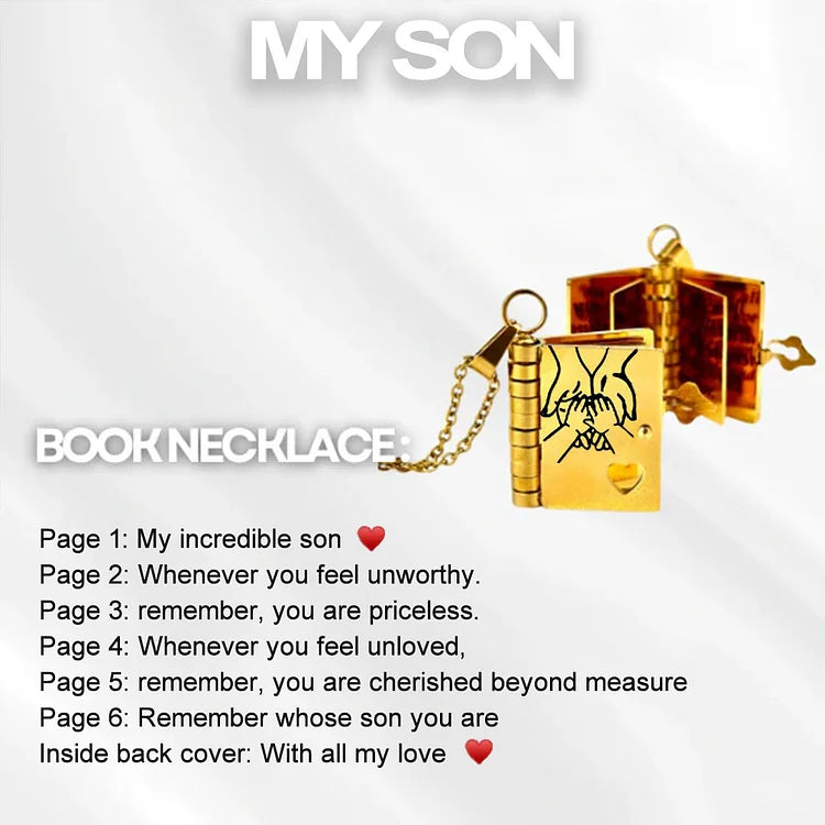 Kalsten | Memory Book Hanger Necklace – Symbolic Jewelry with Loving Message